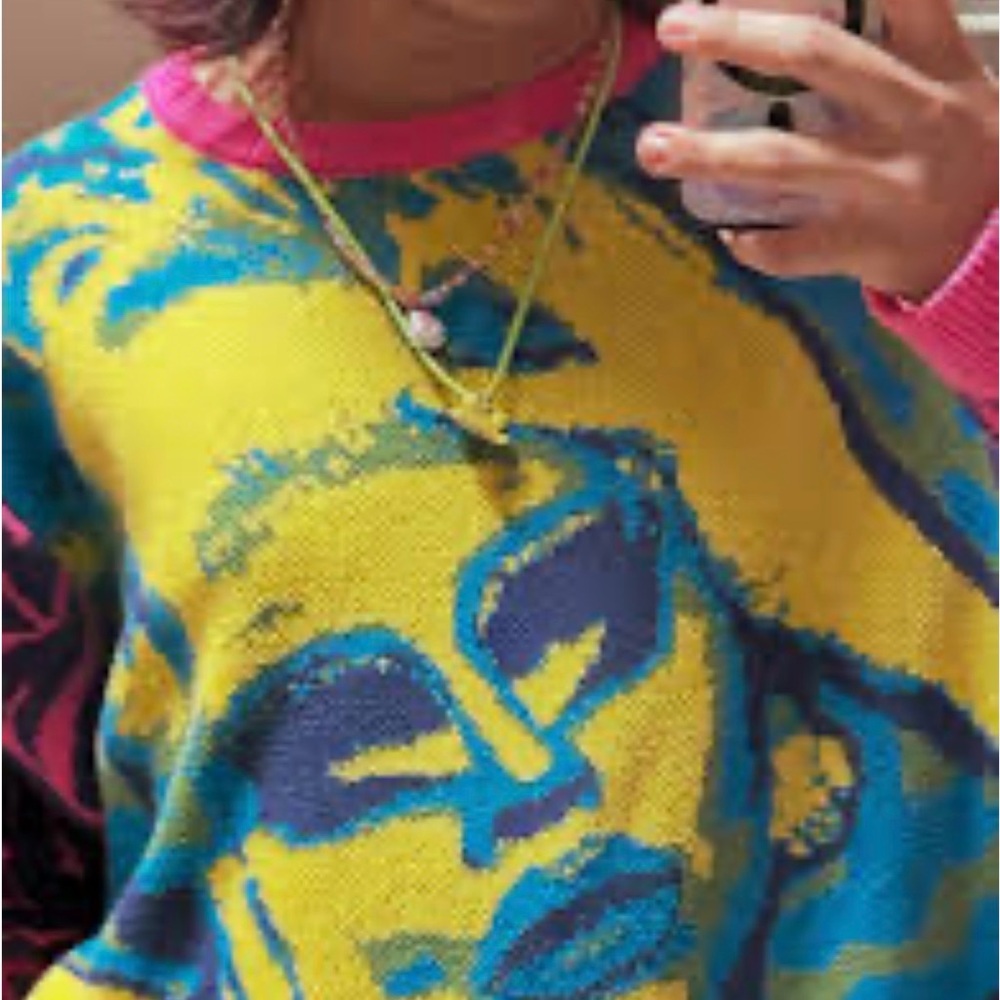 Teddy Fresh × Trixie Mattel Collab Portrait Sweater Pink Zebra Drag Queen 3XL - Picture 3 of 13
